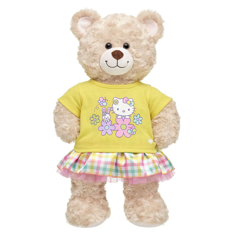 Spring Gingham Hello Kitty&reg; Stuffed Animal Skirt & T-Shirt Set - Build-A-Bear Workshop&reg;