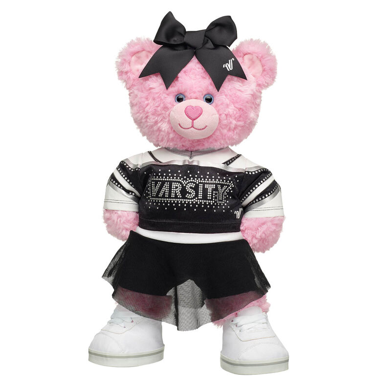 Pink Cuddles Teddy Bear Varsity Spirit All-Star Black Cheer Uniform Gift Set - Build-A-Bear Workshop®
