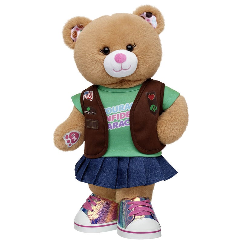 Girl Scout Cookie Teddy Bear Brownie Gift Set by Build-A-Bear