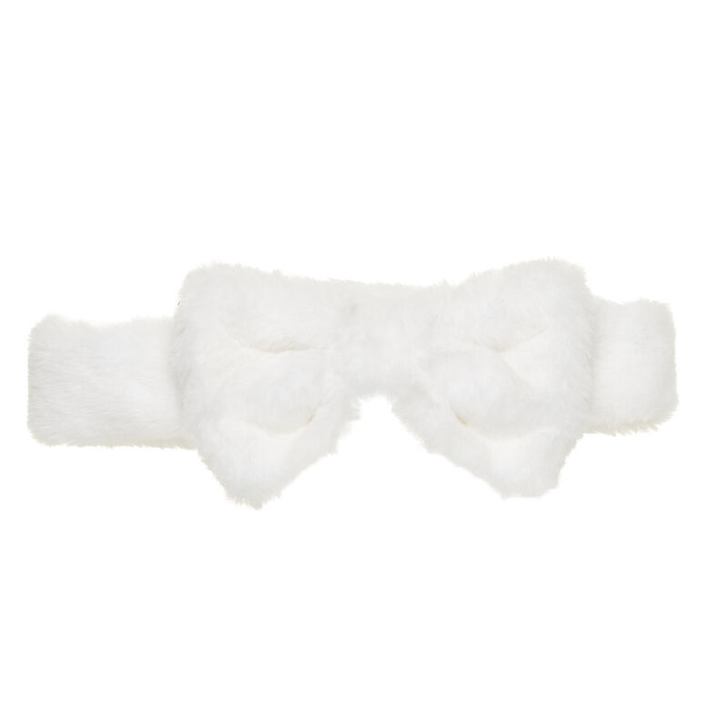 Online Exclusive White Plush Bow Headwrap - Build-A-Bear Workshop®