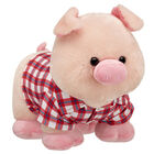 Fuzzy Pink Pig Stuffed Animal Farm Plaid Gift Set - Build-A-Bear Workshop®