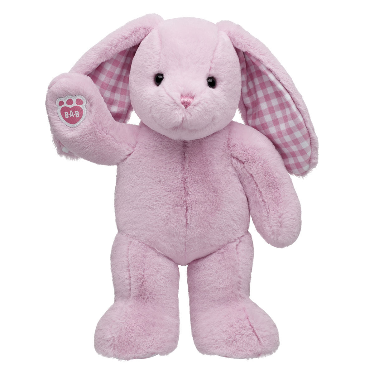 Pink Gingham Pawlette™ Bunny Plush