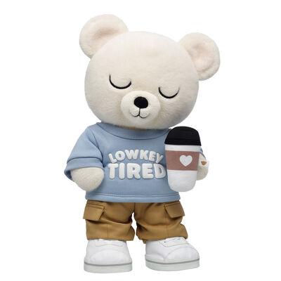 Mellow Moodies&trade; Huck Teddy Bear "Lowkey Tired" Gift Set with Coffee