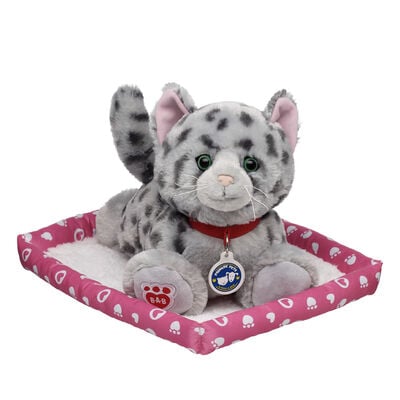 Promise Pets&trade; Ocicat Stuffed Animal with Pink Bed