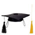 Online Exclusive Black Graduation Cap with Yellow Tassel