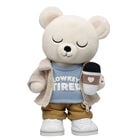 Mellow Moodies Huck Teddy Bear "Lowkey Tired" Gift Set with Jacket & Coffee plush by Build-A-Bear