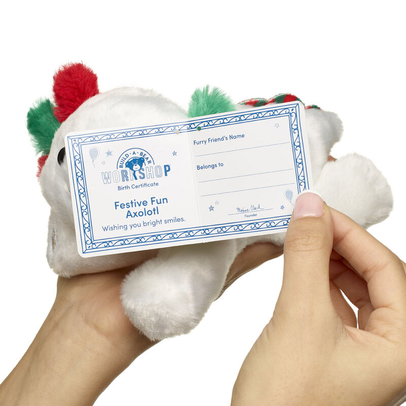 Mini Beans Festive Fun Axolotl Stuffed Animal - Build-A-Bear Workshop®