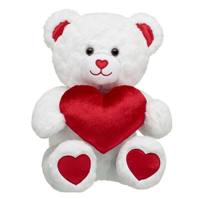 Embossed Hearts Teddy Bear Red Heart Gift Set