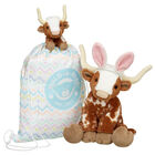 Longhorn Cow Stuffed Animal & Build-A-Bear Mini Beans® Easter Gift Set