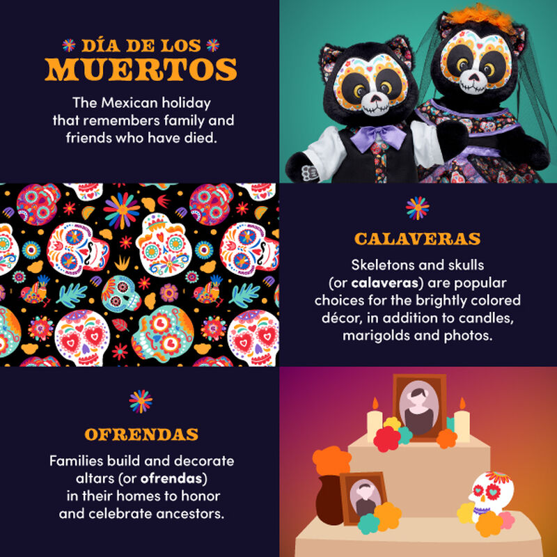 Día de los Muertos Cat Stuffed Animal, , hi-res