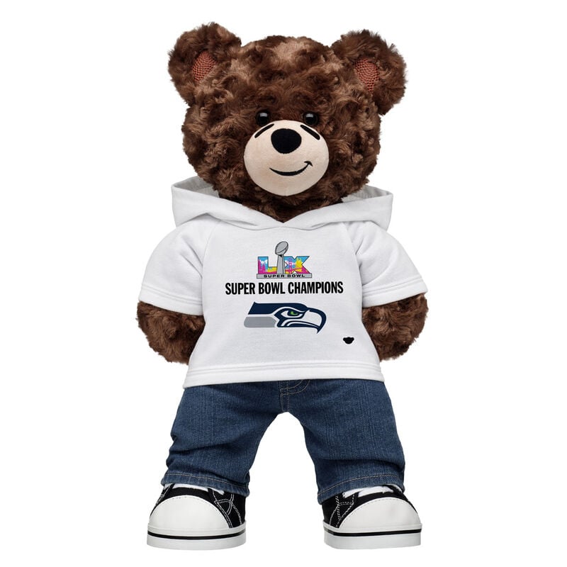 Football Teddy Bear Super Bowl LX Seattle Seahawks Gift Set by Build-A-Bear