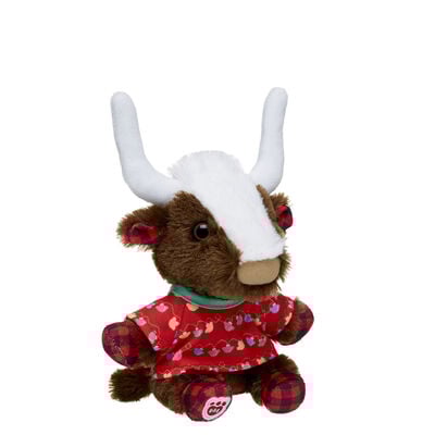 Build-A-Bear Mini Beans® Buffalo Check Longhorn Stuffed Animal Festive Lights Gift Set