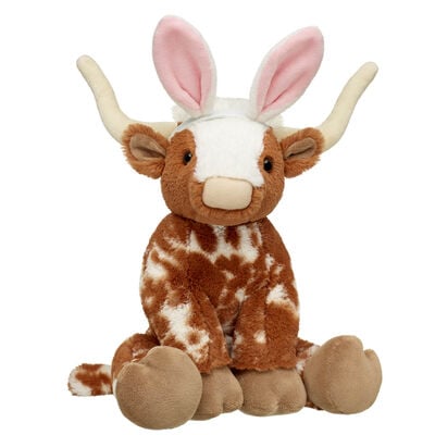 Longhorn Cow Stuffed Animal with Bunny Ears