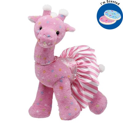 Pink Frosted Animal Cookie Giraffe Stuffed Animal Scented Gift Set
