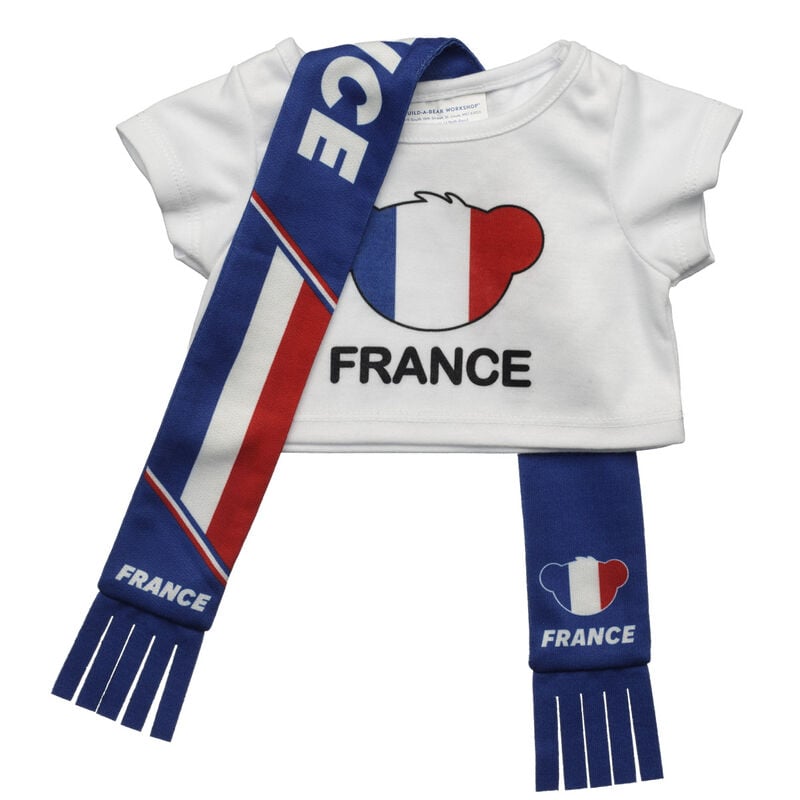 France Scarf and T-Shirt Set by Build-A-Bear