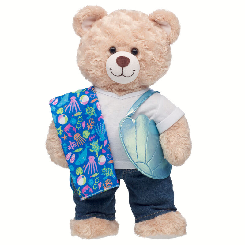 Seashell Tote and Beach Towel Set by Build-A-Bear