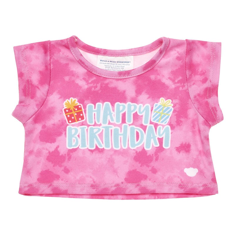 Pink Tie-Dye Birthday T-Shirt - Build-A-Bear Workshop®