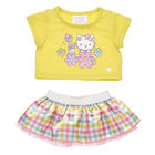 Spring Gingham Hello Kitty&reg; Stuffed Animal Skirt & T-Shirt Set - Build-A-Bear Workshop&reg;