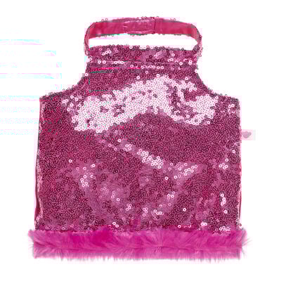 Pink Sequin Halter Dress