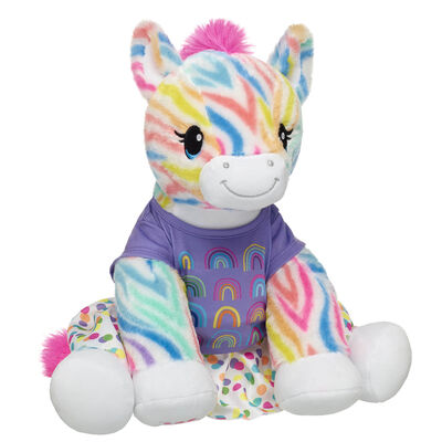 Rainbow Zebra Stuffed Animal Gift Set