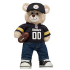 Happy Hugs Teddy Bear with Pittsburgh Steelers Jersey, Hat, and Football - Build-A-Bear Workshop&reg;