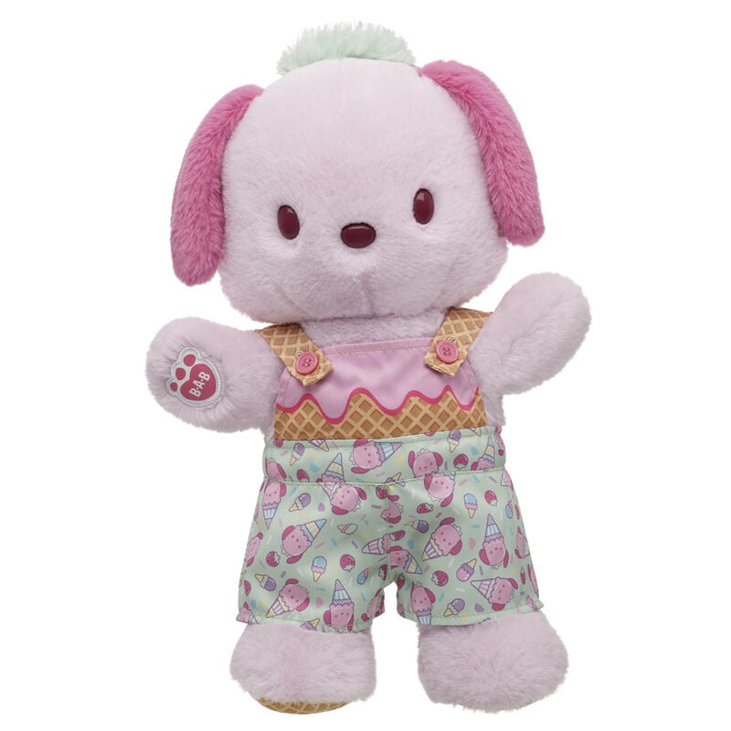 Sanrio Hello Kitty and Friends Strawberry Ice Cream Pochacco Plush with Overalls plush by Build-A-Bear