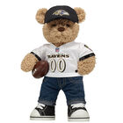 Timeless Teddy Bear with Baltimore Ravens Hat, Jersey, and Football - Build-A-Bear Workshop®