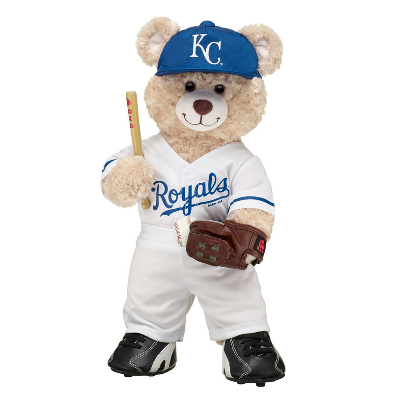 Kansas City Royals Happy Hugs Teddy Bear Baseball Gift Set