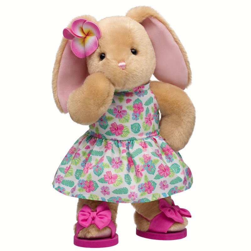 Pawlette Bunny Plush Tropical Gift Set plush by Build-A-Bear