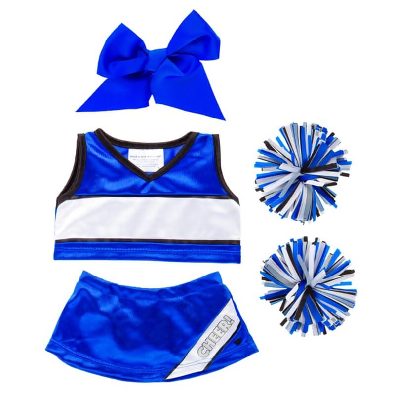 Royal Blue & White Two-Tone Spirit Pom-Poms - 24 Pc