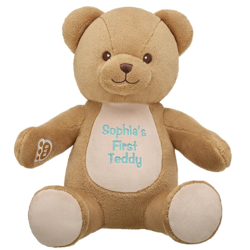 Online Exclusive Embroidered Baby Brown Teddy Bear - Build-A-Bear Workshop&reg;