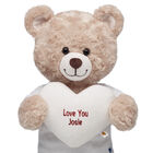 Online Exclusive Embroidered Gifting White Heart Wristie plush by Build-A-Bear