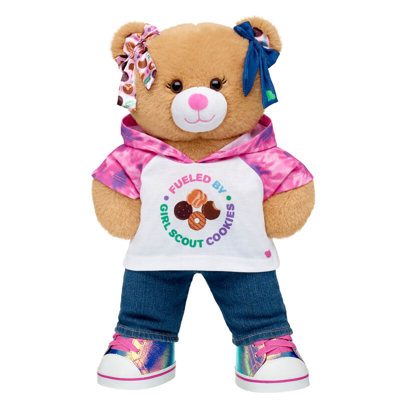 Girl Scout Cookie Teddy Bear Hoodie Gift Set with Bows by Build-A-Bear