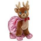 Glisten and the Merry Mission Santa's Reindeer Plush Pink Snowflake Dress Gift Set with Flats