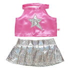 Silver Pleated Skirt Set
