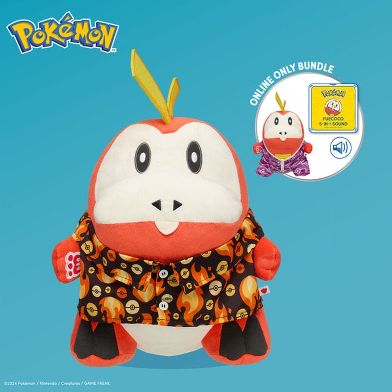 Online-Only Pok&eacute;mon Fuecoco Plush Toy Gift Set - Build-A-Bear Workshop&reg;