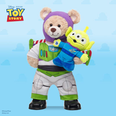 Happy Hugs Teddy Bear Disney and Pixar Toy Story Buzz Lightyear Gift Set with Alien