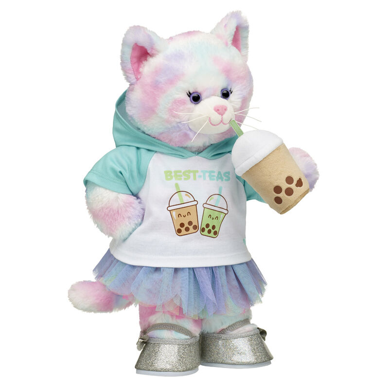 Pastel Swirl Kitty Stuffed Animal Boba Best-Teas Gift Set - Build-A-Bear Workshop®