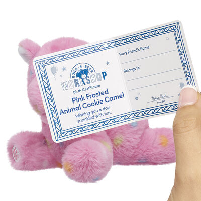 Build-A-Bear Mini Beans&reg; Pink Frosted Animal Cookie Camel Stuffed Animal