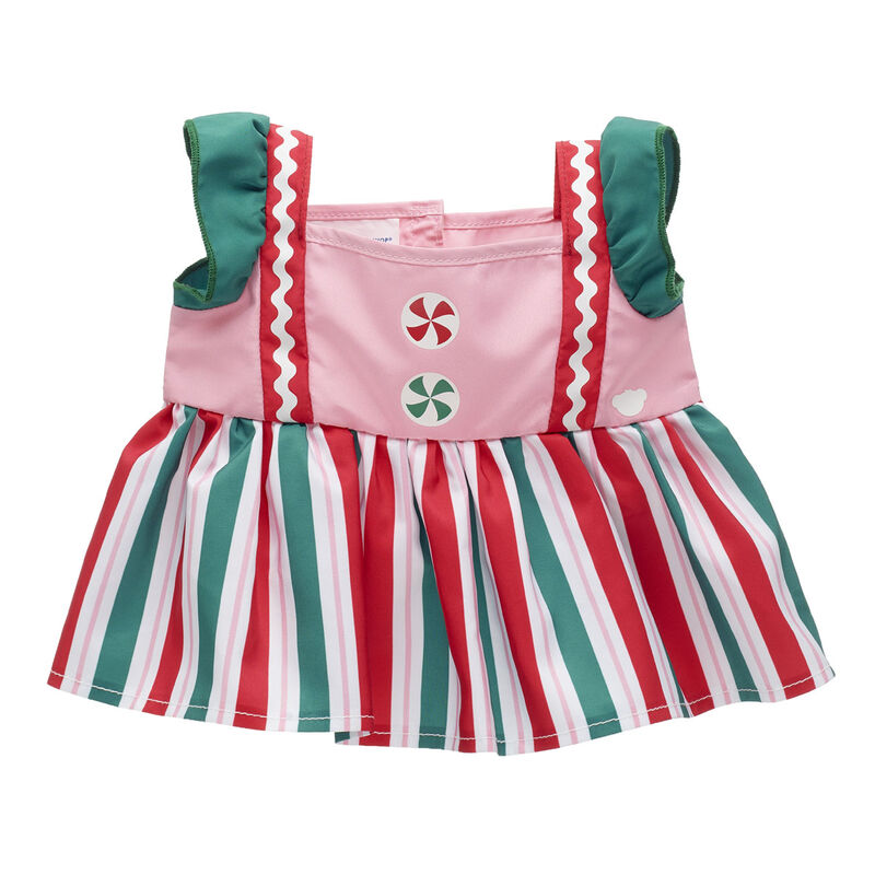 Peppermint Stripe Dress plush by Build-A-Bear