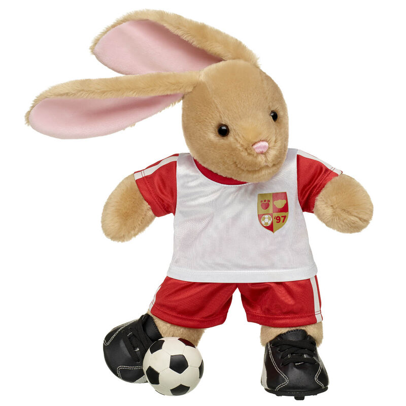 Pawlette™ Bunny Plush Red Soccer Gift Set with Soccer Ball - Build-A-Bear Workshop®