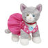 Promise Pets Grey ‘n’ White Kitty Pink Dress Gift Set
