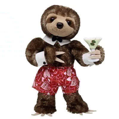 Brown Sloth Stuffed Animal Valentine's Day Gift Set