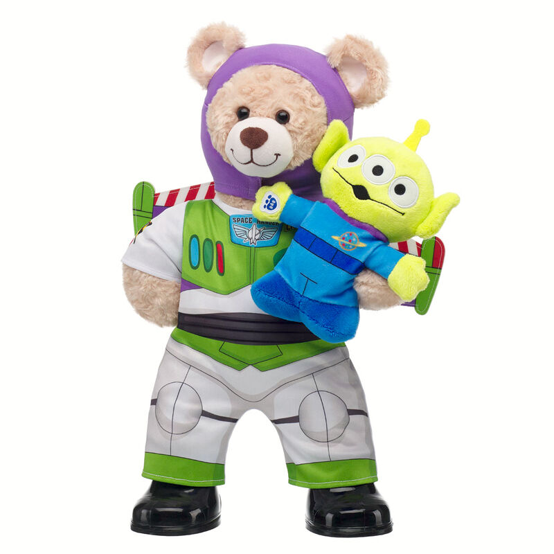 Happy Hugs Teddy Bear Disney and Pixar Toy Story Buzz Lightyear Gift Set with Alien plush by Build-A-Bear