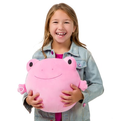 SKOOSHERZ&trade; Spring Pink Frog Stuffed Animal