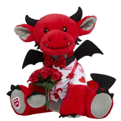 Fiery Dragon Plush Roses Gift Set