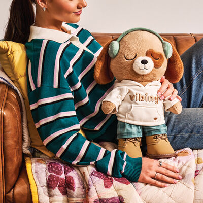 Mellow Moodies&trade; Mateo Dog Stuffed Animal "Vibing" Gift Set with Headphones
