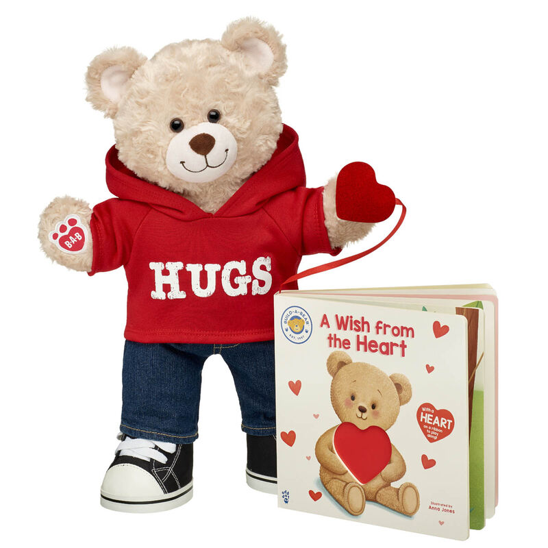 Happy Hugs Teddy Bear "A Wish from the Heart" Board Book Gift Set - Build-A-Bear Workshop®