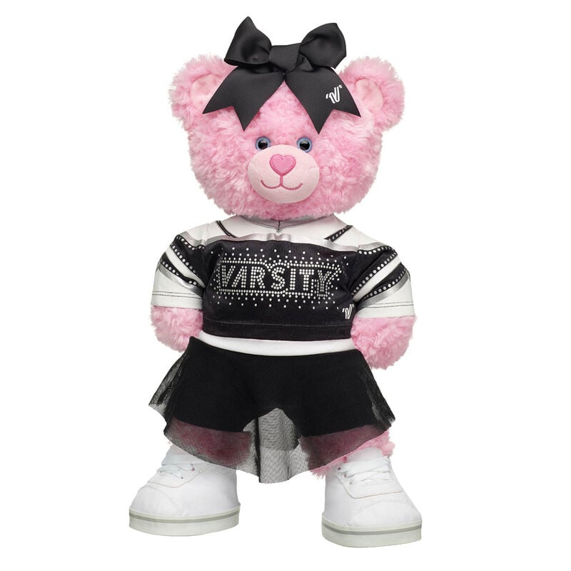 Pink Cuddles Teddy Bear Varsity Spirit All-Star Black Cheer Uniform Gift Set - Build-A-Bear Workshop&reg;