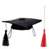 Online Exclusive Black Graduation Cap with Red Tassel